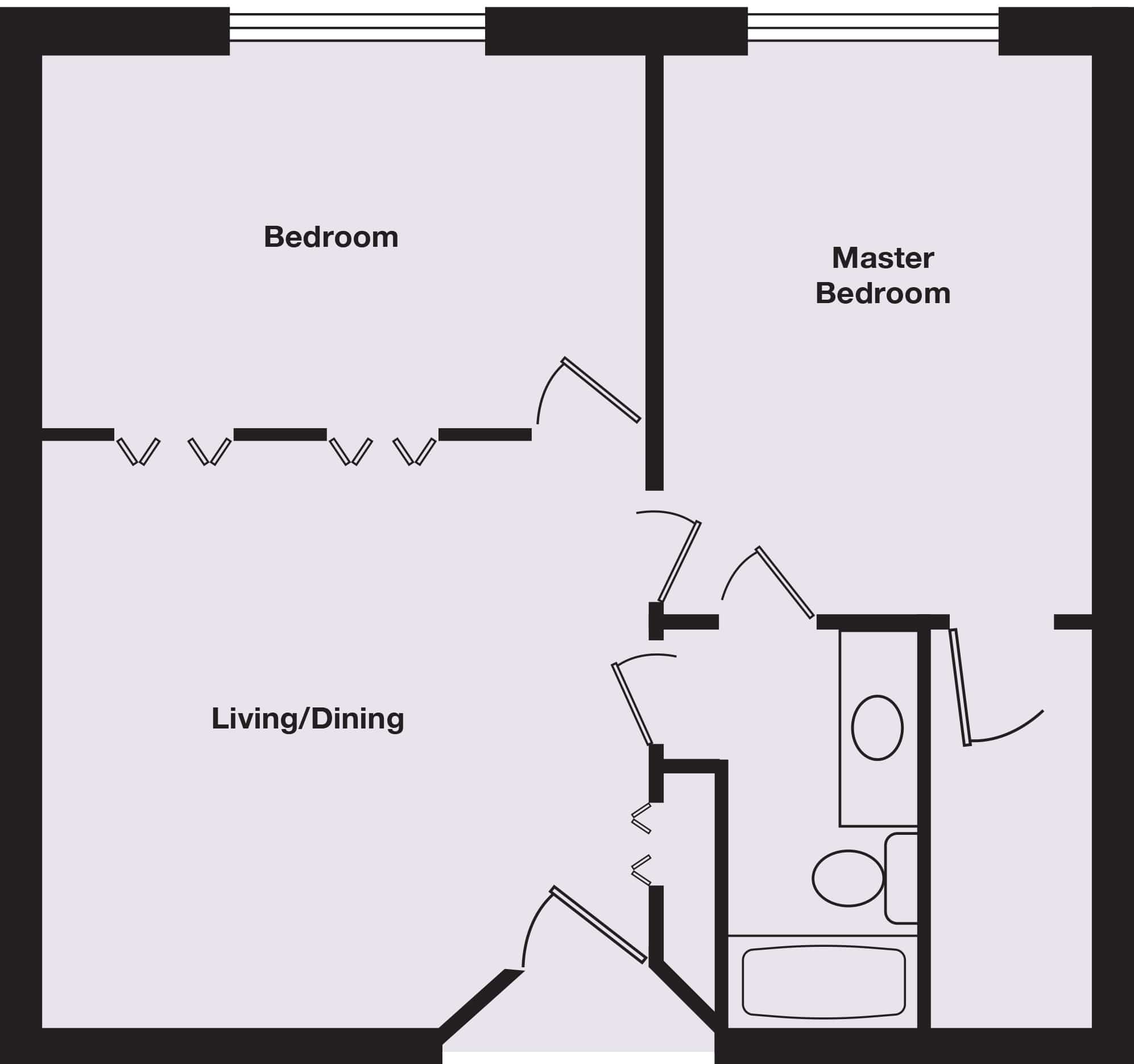 Redrawn-Franklin - Two Bedroom 810 sq. ft_